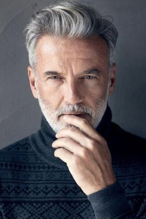 Stylish Hairstyles for Men Over 60 – Embrace Age with Elegance and Trend Older Hair, Older Men Haircuts, Older Mens Hairstyles, Grey Hair Men, Men With Grey Hair, Grey Beards, Beard Hairstyle, Modern Haircuts, Beard Look