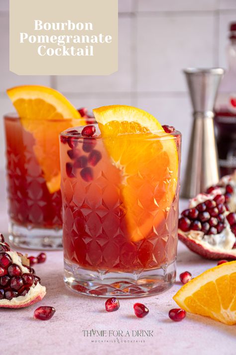 Cocktail With Pomegranate Juice, Pomegranate Orange Cocktail, Bourbon Pomegranate Cocktail, Pomegranate Bourbon Cocktail, Drinks With Pomegranate Juice, Pomegranate Juice Cocktails, Pomegranate Cocktail Recipes, Pomegranate Cocktail, Pomegranate Drinks