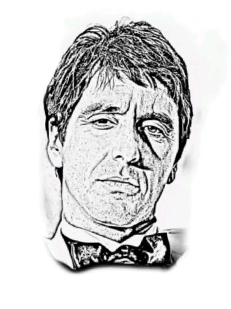 Tony Montana Scarface Tattoo Tony Montana Tattoo Stencil, Scarface Stencil, Al Pacino Tattoo, Tony Montana Tattoo, Scarface Art, Wrestling Tattoos, Scarface Tattoo, Scarface Al Pacino, Montana Tattoo