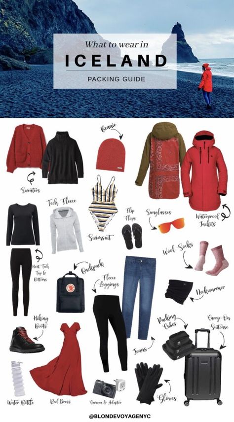 Packing For Iceland, What To Wear In Iceland, Iceland Packing List, Iceland Packing, European Travel Outfit, Iceland Summer, Iceland Vacation, Iceland Travel Guide, Iceland Travel Tips