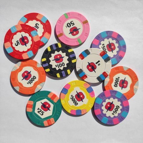 Poker Chip Aesthetic, Gambling Graphic Design, Poker Chips Design, Poker Chip Design, Poker Illustration, Lad Vegas, Chip Art, Currency Design, Iphone Wallpaper Cat