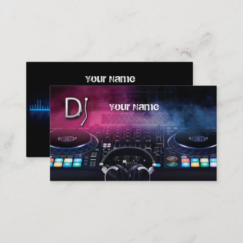 Dj Business, Dj Business Cards, Visiting Card Design, Visiting Card, Dj Music, Visiting Cards, Personal Business Cards, Sign Poster, Business Card