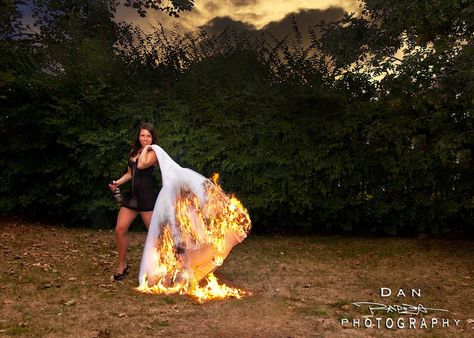 Burning my wedding gown! Burn The Wedding Dress, Wedding Dress Destroy Photo Shoot, Wedding Dress Burning Photo Shoot, Burn The Wedding Dress Photoshoot, Destroy Wedding Dress Photo Shoot, Burn Dress Photography, Burning Dress Photography, Burning Wedding Dress, Destroy The Dress Photo Shoot