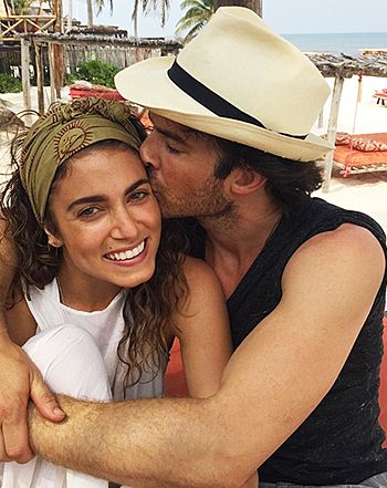 Married life agrees with Nikki Reed and Ian Somerhalder! The newlywed stars were practically glowing in a new Instagram shot from their Mexico honeymoon on Saturday, May 2. Ian Somerhalder Wedding, Ian Somerhalder Nikki Reed, Ian And Nikki, Mexico Honeymoon, Ian Joseph Somerhalder, Tight Hug, Honeymoon Photos, Hollywood Couples, Nikki Reed