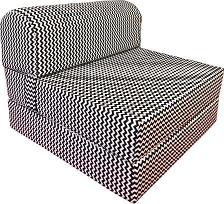 D&D Futon Furniture Black White Zig Zag Sleeper Chair Folding Foam Beds Sized 6 Thick X 32 Wide X 70 Long, Studio Guest Foldable Chair Bed, Foam Sofas, Couches, High Density Foam 1.8 Pounds. #ad Futon Furniture, Vw Buzz, Chair Beds, Twin Sleeper Chair, Study Bed, Foldable Sofa, Portable Mattress, Foldable Chair, Foam Sofa