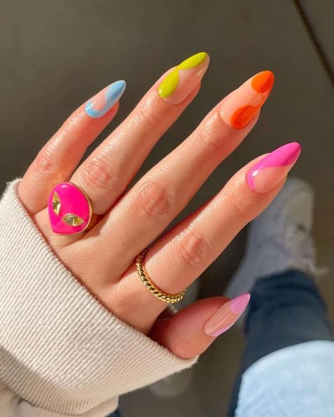 40 Best Spring and Summer Nail Ideas and Designs Summer Nail Ideas, Short Press On Nails, Tropical Nails, Blue Acrylic Nails, Cute Summer Nails, Summer Acrylic Nails, Popular Nails, Summer Nails Colors, Chic Nails