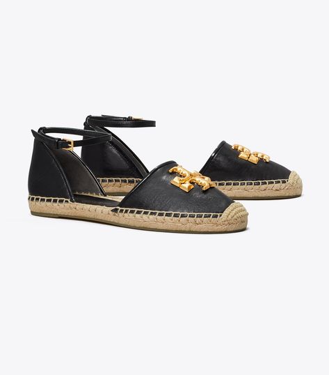 Women's Designer Espadrilles Slides & Flats | Tory Burch | Tory Burch Designer Espadrilles, Tory Burch Espadrilles, Lace Espadrilles, Tory Burch Heels, Gold Espadrilles, Striped Espadrilles, Platform Espadrilles, Leather Espadrilles, Signature Hardware