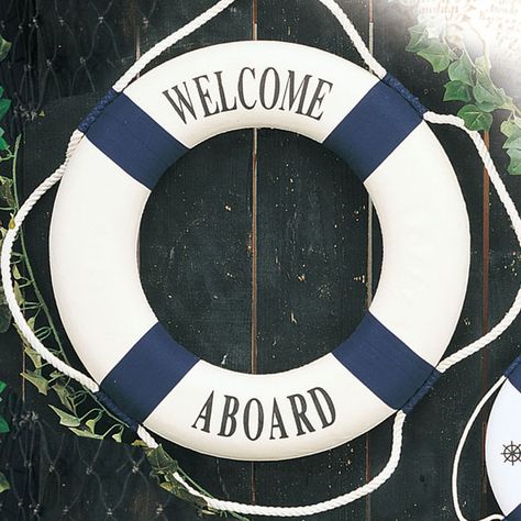 Robin's Dockside Shop - Nautical Decor'- Page 4 Nautical Outdoor Decor, Nautical Bedroom, Nautical Theme Decor, Life Preserver, Life Ring, Nautical Bathrooms, New Toilet, Welcome Aboard, Nautical Home