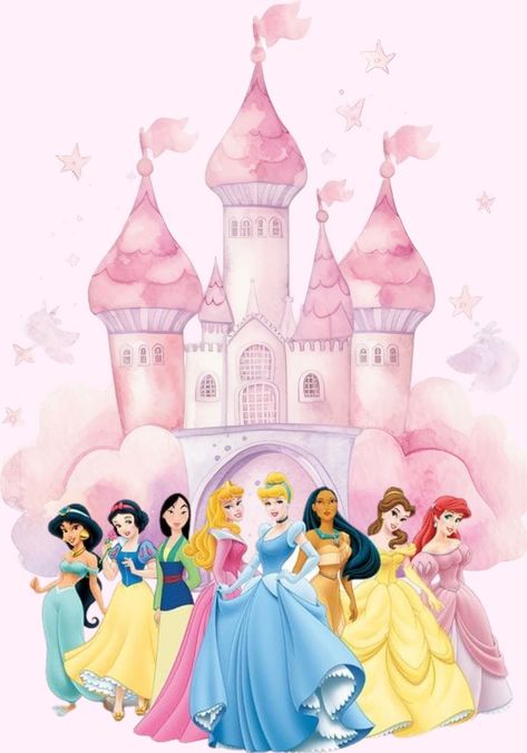 Disney Princess Pink Wallpaper, Princesas Disney Wallpaper, Disney Princess Logo, Disney Princess Background, Princess Background, Disney Princess Invitations, Disney Princess Cake Topper, Disney Princess Png, Princess Birthday Party Decorations