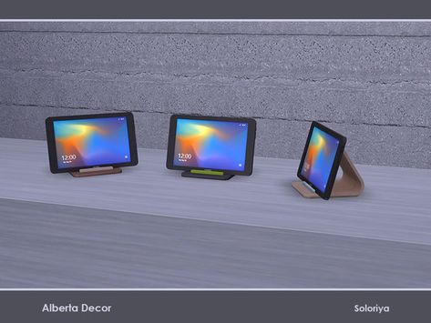 soloriya's Alberta Decor. Tablet Holder Sims 4 Tablets Cc, Ts4 Mod, Sims Room, Sims Furniture, Sims 4 Couple Poses, Sims 4 Piercings, Sims 4 Kitchen, Sims 4 Bedroom, Sims 4 Clutter