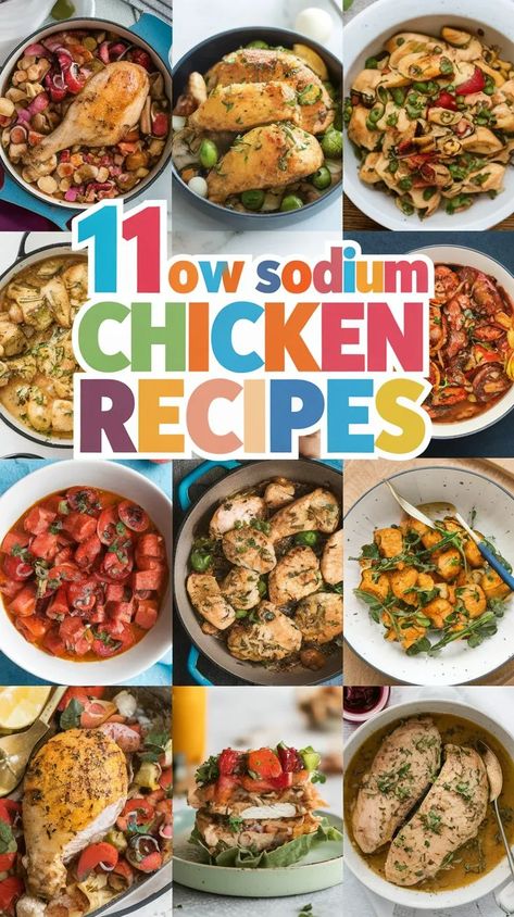 Flawless : Yearning for flavorful chicken dishes without the sodium overload? Discover 11 mouth-watering recipes that will satisfy your cravings while keeping your health goals on track. Low Sodium Recipes Chicken, Low Sodium Chicken And Dumplings, Low Sodium Casserole Recipes, Low Sodium Dinners, Healthy Low Sodium Dinner Recipes, Low Sodium Chicken Breast Recipes, Chicken Recipes Low Sodium, Low Sodium Chicken Recipes, Low Sodium Meals