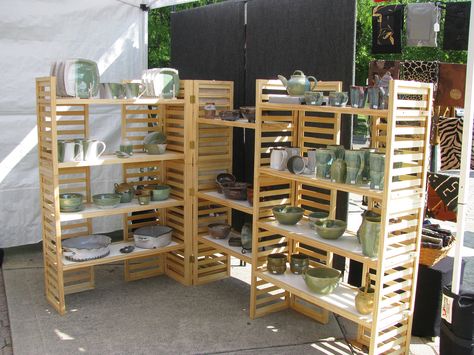 Explore foxpots' photos on Flickr. foxpots has uploaded 19 photos to Flickr. Foldable Display Shelves, Floral Vendor Booth Display Ideas, Collapsible Shelving, Portable Shelf, Market Stall Display, Craft Booths, Collapsible Shelves, Pot Gantung, Craft Fair Booth Display