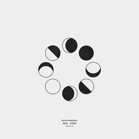 Daily Minimal, Moon Phases Art, Circle Tattoos, Minimal Drawings, Minimal Photo, Minimal Logo Design, Geometry Art, Geometric Logo, Poster Designs