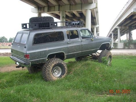 Dark Scenery, Adventure Places, Man Trucks, Gmc Suburban, Chevy 4x4, Adventure Van, Dodge Muscle Cars, Lifted Chevy, Lifted Chevy Trucks