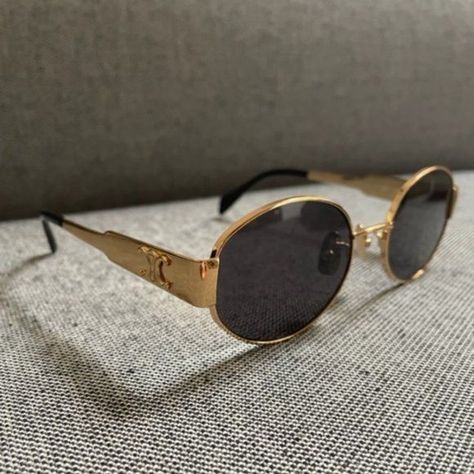 Celine Triomphe Sunglasses Gold, Celine Triomphe Metal 01 Sunglasses, Sunglasses Women Celine, Celine Metal Sunglasses, Celine Gold Sunglasses, Celine Triomphe Sunglasses Metal, Celine Triumph Sunglasses, Triomphe Celine Sunglasses, Metal Frame Sunglasses