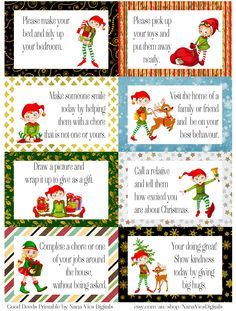 FREE printable ELF good deed cards. A4. Enjoy! Elf Good Deed Cards, Elf On The Shelf Notes, Elves Workshop, Kindness Elf, Elf Christmas Card, Elf Printables, Kindness Elves, Elf Notes, Christmas Card Ideas