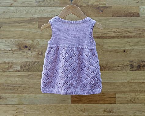 Lacy Triangles Pinafore Dress Knitting pattern by Pizpaw Patterns Dress Knitting Pattern, Dress Knitting, Knitting Clothes, Pattern Knitting, Crochet Tutorials, Knitting Wool, Pinafore Dress, Niece And Nephew, Knit Outfit