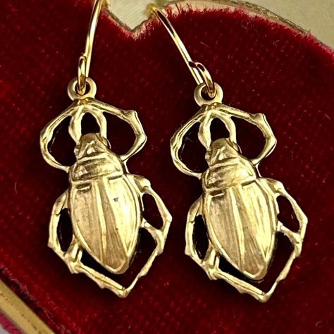 Excited to share this item from my #etsy shop: Scarab earrings, scarab jewelry, insect Earrings, earrings, brass jewelry, Pierced Ears, Brass Charms, Gold Tone Metal Ear Hooks #brass #earwire #symbol #bugsinsects #insectearrings #scarabs #scarabjewelry Scarab Earrings, Insect Earrings, Scarab Jewelry, Morristown Nj, Sweet Earrings, Stacked Necklaces, Brass Charms, Vintage Stamps, Ear Hook