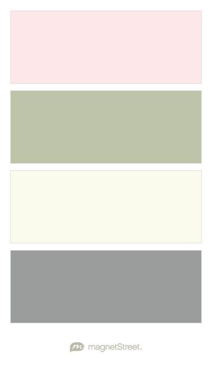 Sage And Cream Nursery Ideas, Pink Grey Cream Colour Palettes, Sage Green Blush Pink Cream Bedroom, Pink Green Silver Bedroom, Sage Green Blush Pink Grey Bedroom, Sage And Grey Color Palette, Pink And Sage Bathroom, Baby Girl Nursery Sage Green And Pink, Pink Green Cream Color Palette