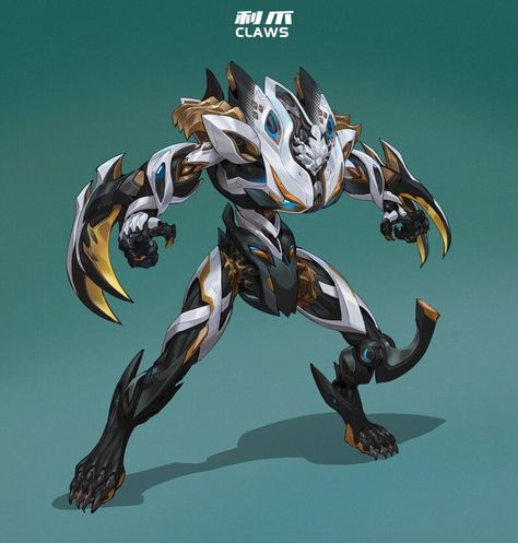 Mecha Werewolf, Ninja Mecha, Mecha Design Concept Art, Lancer Mech, Tech Animation, Mecha Dragon, Artstation Explore, Robot Designs, Mecha Design