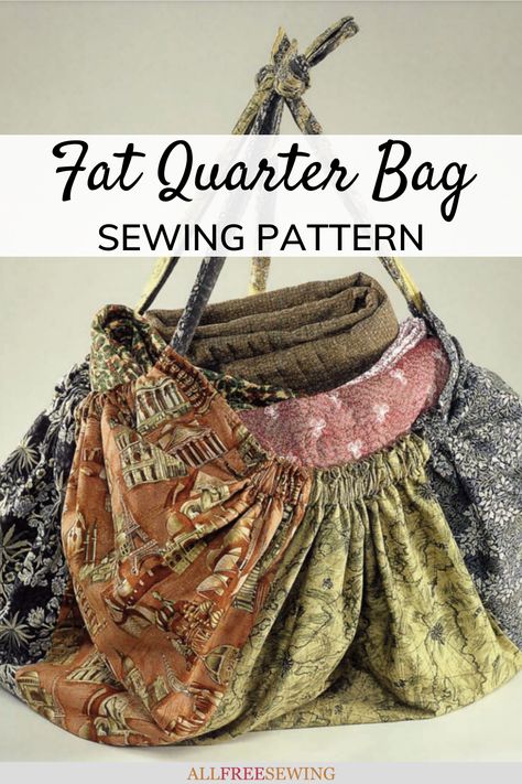 Diy Purse Patterns Free, Quilted Bag Patterns Free, Fat Quarter Bag, Diy Purse Patterns, Quilted Purse Patterns, Fat Quarter Sewing Projects, Sewing Patterns Free Beginner, Handicraft Ideas, Quilted Bag Patterns