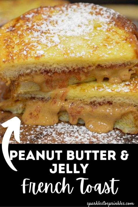 Pb And J French Toast, Peanut Butter Jelly French Toast, Pb&j French Toast, Peanut Butter And Jelly French Toast, French Toast Rolls, Chocolate Peanut Butter Pie, Peanut Butter Sandwich, Breakfast Meal, Best Peanut Butter