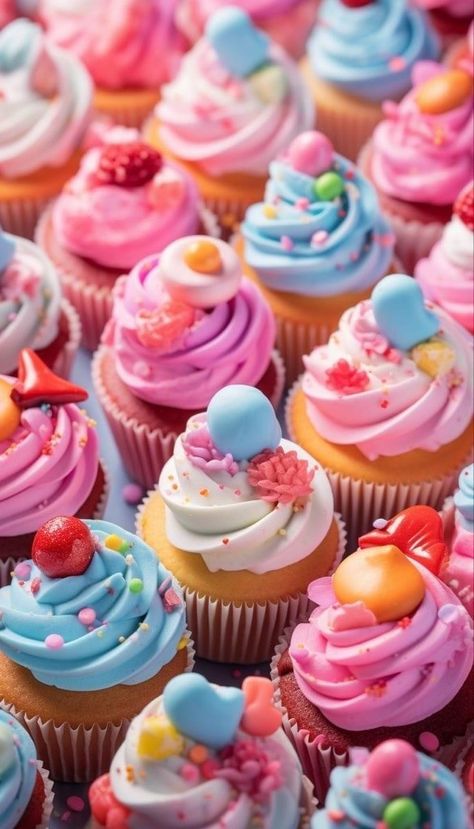 Camp Cupcakes, Cupcake Wallpaper, Cupcakes Wallpaper, Cartoon Birthday Cake, Wallpers Pink, Cute Food Wallpaper, Candyland Cake, Cake Wallpaper, Cheesecake Tarts