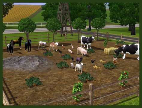 rebecah's Farm Animals Sims 4 Farm Animals, Sims 4 Farm, Farm Animals Decor, Sims 3 Cc Finds, Sims 3 Mods, Sims House Design, Sims Hair, Sims 4 Mods Clothes, Sims 1