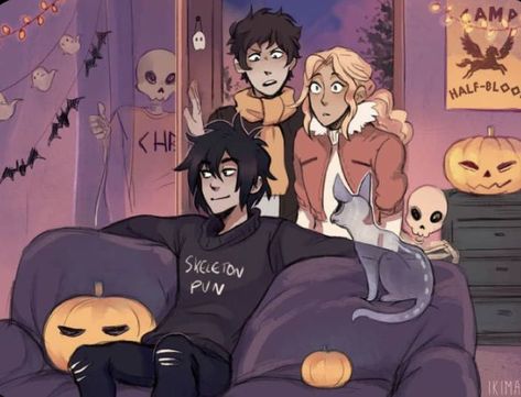 Percy Jackson Halloween, Percy Jackson Fanart, Rachel Elizabeth Dare, Percy Jackson Comics, Zio Rick, Hazel Levesque, Rick Riordan Series, Frank Zhang, Jason Grace