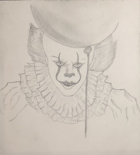 Penny Wise Drawing, Pennywise Tattoo, Aesthetic Sketches, Drawing Stuff, Charcoal Drawing, Painted Rock, Disney Halloween, Drawing Ideas, Drawing Sketches