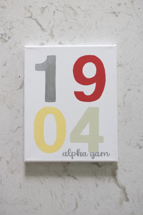 Alpha Chi Canvas Ideas, Kappa Delta Painted Canvas, Neutral Sorority Canvas, Alpha Gam Paintings, Alpha Gamma Delta Canvas Paintings, Sorority Canvas Paintings Delta Zeta, Simple Sorority Canvas, Chi Omega Paintings Canvases, Alpha Sigma Alpha Canvas