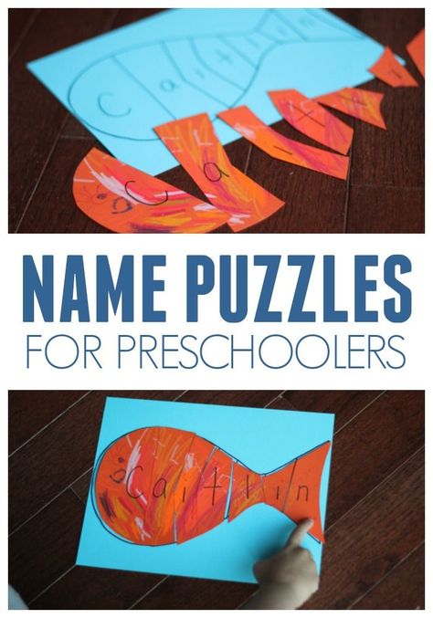 Toddler Approved!: Easy and Colorful Name Puzzle for Preschoolers Preschoolers Crafts, Ocean Activities Preschool, Book Club For Kids, The Rainbow Fish, Ocean Theme Preschool, Fish Activities, O Fish Ally, Name Crafts, Ocean Activities