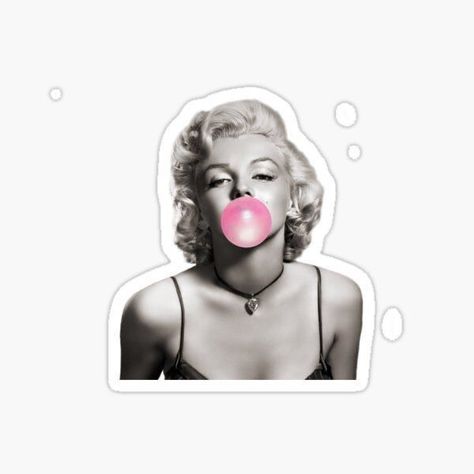 Marylin Monroe Bubble Gum, Preppy Stickers, Cute Laptop Stickers, Tumblr Stickers, Computer Sticker, Scrapbook Stickers Printable, Arte Pop, Cool Stickers, Aesthetic Stickers