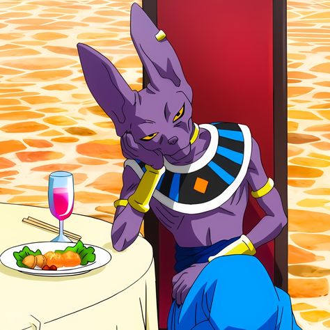 Beerus Icons, Beerus Pfp, Beerus Art, Dragon Ball Beerus, Beerus Dbz, Bills Dragon Ball, Hyperpop Wallpaper, Lord Beerus, Dragon Ball Super Art