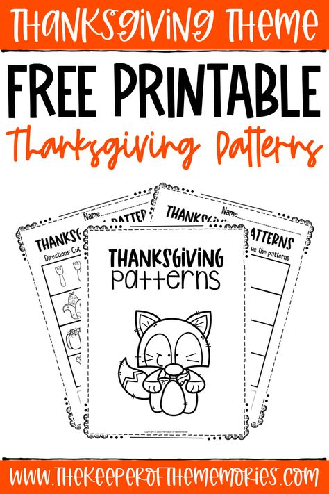 Preschool Thanksgiving Printable, Thanksgiving Preschool Free Printables, Free Preschool Thanksgiving Printables, Thanksgiving Worksheets Preschool Free, Thanksgiving Patterns Preschool, Free Thanksgiving Printables Preschool, Thanksgiving Templates Free Printable, Thanksgiving Printables Free Kids, Preschool Thanksgiving Worksheets