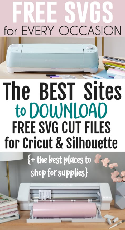 FREE Cricut SVG Files | Where to find them and how to use them | Beginner Tutorials for Cricut Users Free Svg Websites, Vinyle Cricut, Cricut Projects Easy, Cricut Explore Air Projects, How To Use Cricut, Silhouette Cameo Crafts, Silhouette Cameo 4, Cricut Supplies, Cricut Svg Files Free