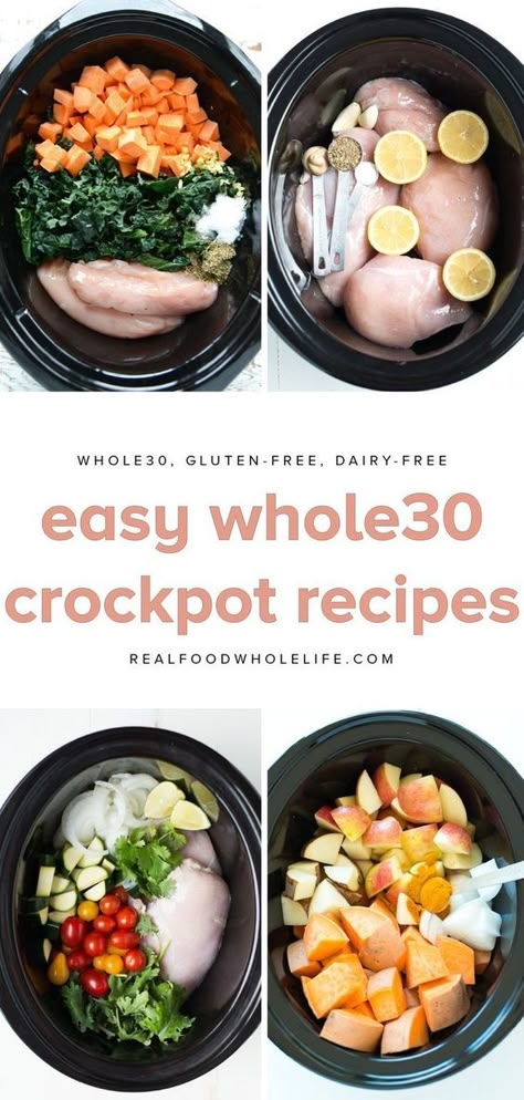 Whole 30 Crockpot, Whole30 Crockpot Recipes, Easy Whole 30, Whole 30 Crockpot Recipes, Easy Whole 30 Recipes, Overnight Oat, Diner Recept, Recipe 30, Diet Vegetarian