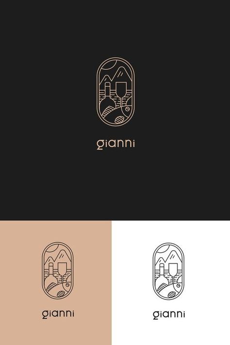 Wine and Fish Restaurant Logo in Italy #branding101 #type #restaurantbranding Fish Restaurant Branding, Fancy Restaurant Logo, Wine Brand Identity, Fine Dining Branding, High End Restaurant Branding, Wine Bar Branding, Fish Restaurant Logo, Brown Restaurant, Italian Restaurant Logos