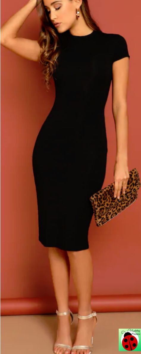 Knee Length Cocktail Dress Classy, Mid Knee Dresses, Cute Dresses Casual Classy Knee Length, Knee Length Dresses Casual Classy, Single Piece Dress Western, How To Style A Bodycon Dress Casual, Lycra Dress Classy, Cute Knee Length Dresses, Black Bodycon Dress Outfit Classy