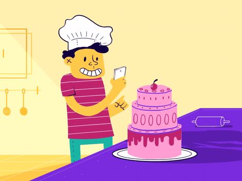 Bake a cake Baking Animation, Cake Animation, Doodle Animation, Bake A Cake, Portfolio Project, Video Animation, New Year Designs, Cake Boss, Cake Images