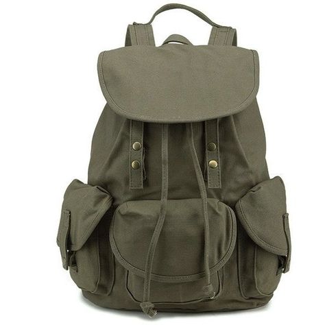 Rivet Embellished Backpack (115 PEN) ❤ liked on Polyvore featuring bags, backpacks, rivet bag, knapsack bag, rucksack bags, daypack bag and day pack backpack Hiking Rucksack, Lace Backpack, High School Bags, High School Backpack, Cute School Bags, Retro Backpack, Backpack Hiking, Travel Canvas, Robes Vintage