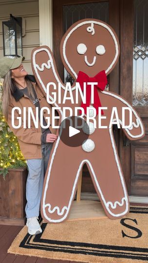 69K views · 722 reactions | DIY GIANT GINGERBREAD MAN 😍 I’m only getting started. Follow along as a turn our porch into a traditional gingerbread man land!!!! 🥰 I’ll be sharing how I made him soon! | Mary Beth Wilhelm Dancing Gingerbread Man, Diy Gingerbread Man Outdoor, Diy Giant Gingerbread Man, Diy Gingerbread Man, Giant Gingerbread Man, Traditional Gingerbread, How To Make Gingerbread, Gingerbread Party, Gingerbread Diy