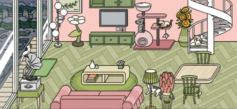 Adorable Home Lounge Ideas, Adorable Home Lounge Design Game, Adorable Home Game Ideas Lounge, Adorable Home Lounge, Adorable Home Game, Adorable Home Game Design Ideas, Home Game Room, Green Lounge, Adorable Home