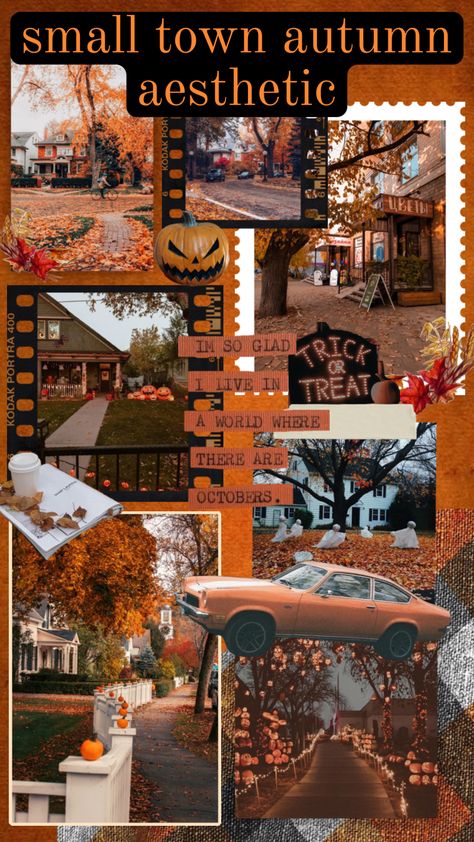 🍁 small town autumn aesthetic 🍁 #autumncore #fall #halloween #spooky #acnh #acnhaesthetic #acnhislandtheme #moodbord #fallmood #autumnmood #fallvibes #orange #orangeaesthetic Halloween Town Aesthetic, Town Aesthetic, Orange Aesthetic, Kodak Portra, Autumn Aesthetic, Fall Wallpaper, Halloween Town, Halloween Spooky, Small Town