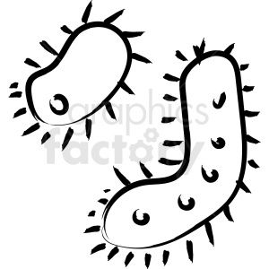 Virus Drawing, Black And White Clipart, Royalty Free Clipart, Drawing Vector, Clipart Design, Clipart Images, Cartoon Drawings, Vector Icons, Free Vector Images