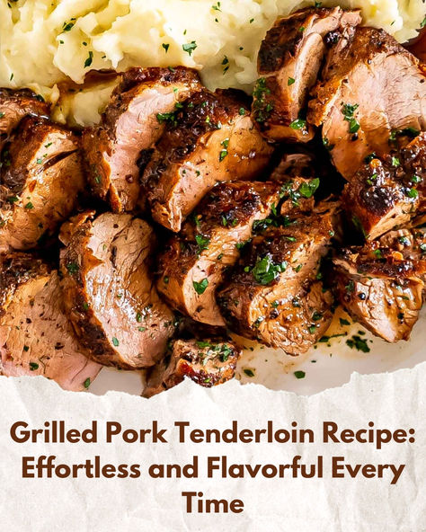 Ready for a quick and delicious grilling adventure?   This grilled pork tenderloin recipe is your ticket to a succulent, flavorful meal without the need for marinating.   Perfect for a weeknight dinner or a weekend barbecue, pork tenderloin is an affordable, lean cut of meat that cooks quickly and tastes incredible.   Let’s dive into the secret of making a juicy, tender grilled pork tenderloin that will have everyone asking for seconds. Barbecue Pork Tenderloin, Grilled Pork Tenderloin Recipes, Pork Tenderloin Marinade, Pork Tenderloin Medallions, Pork Marinade, Pork Tenderloin Recipe, Tenderloin Recipe, Grilled Pork Tenderloin, Barbecue Pork