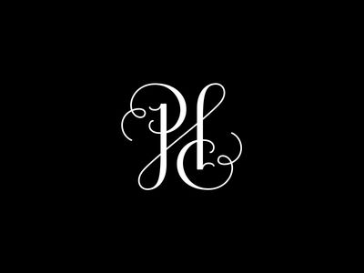 Initials Logo Design Monograms, Ph Monogram, Ph Logo Design, Tattoo Fonts Alphabet Calligraphy Fancy Letters, Hp Logo, Tattoo Fonts Alphabet, Hp Tattoo, Graphic Branding, Typographic Logo Design