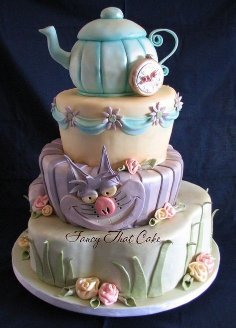 Tea Party Cake, Alice In Wonderland Cakes, Gumpaste Flowers, Luster Dust, Teacup Candles, Crazy Cakes, Disney Cakes, Alice In Wonderland Party, Mad Hatter Tea