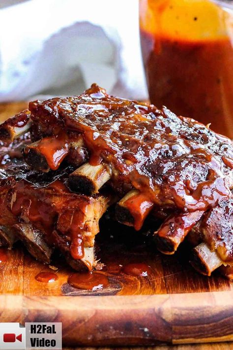 Slow Cooker Baby Back Ribs, Slow Cooker Ribs Recipe, Baby Back Ribs Recipe, Back Ribs Recipe, Easy Bbq Sauce, Bbq Sauce Homemade Easy, Slow Cooker Ribs, Pork Rib Recipes, Texas Bbq