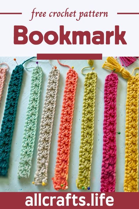 Crochet the Simply Daisy Bookmark Crochet Daisy Bookmark Pattern Free, Crochet Bookmarks Free Patterns Book Markers, Crochet Book Marks Free Pattern, Crochet Bookmark Free Pattern, Crocheted Bookmarks, Daisy Bookmark, Crochet Bookmarks Free Patterns, Easy Crochet Bookmarks, Card Bouquet